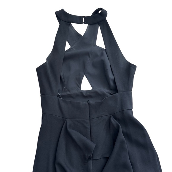 BCBG MAXAZRIA Black Bryleigh Halter Cutout Gown / Long Dress Size 10 - Picture 11 of 14